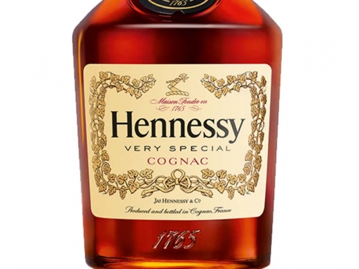 Het Hennessy V.S. etiket is voorzien van transparante UV inkt