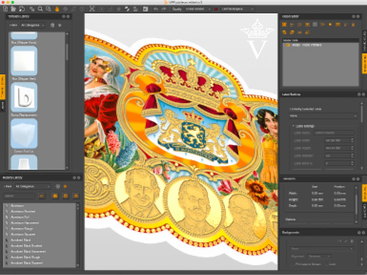 Vrijdag Premium Printing, jubileum label - 3D digitale mock-up