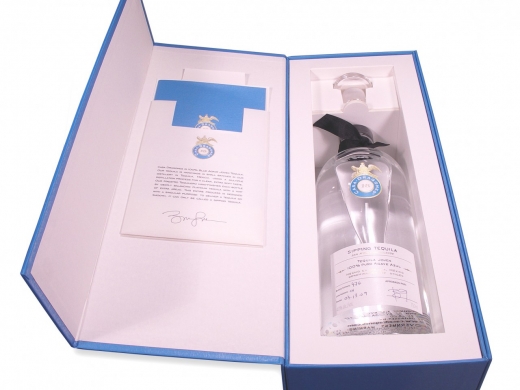 Hoogwaardige drank geschenkverpakking uitvoering met kartonnen interieur voor fles en accessoires